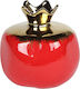 Keskor Tabletop Lucky Charm Pomegranate Red Ceramic 12x12cm 1pcs