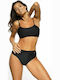 Marko Underwire Bikini Set Sports Bra & Slip Bottom Rachela Black