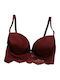 Burgundy Sutien cu căptușeală ușoară