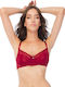 Minerva Minimizer Minimizer Bra without Padding Red