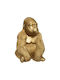 Atmosphera Decorative Gorilla made of Ceramic Sitting Gorilla in Gold 22cm 1pcs