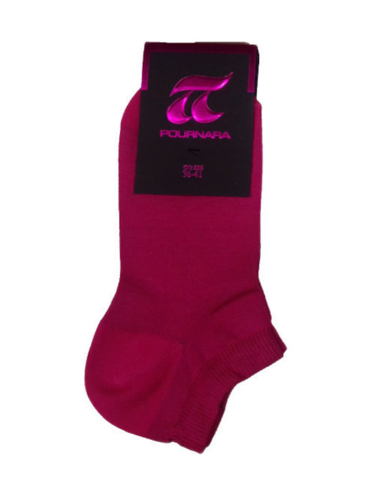 Pournara Damen Einfarbige Socken Lila 1Pack