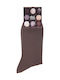 Dal 777 Men's Solid Color Socks Brown