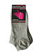 Apple Boxer 0640103L Women's Solid Color Socks Gray 3Pack APP-0640103