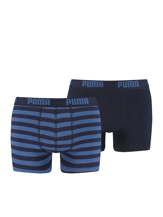 Puma Ανδρικά Μποξεράκια Μπλε 2Pack