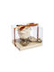JK Home Decoration Leaf Candle Holder Polyresin Bronze 13x6cm 1pcs