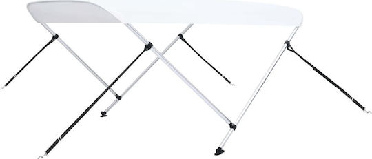 vidaXL Aluminium Boat Canopy L150xW120xH110cm White