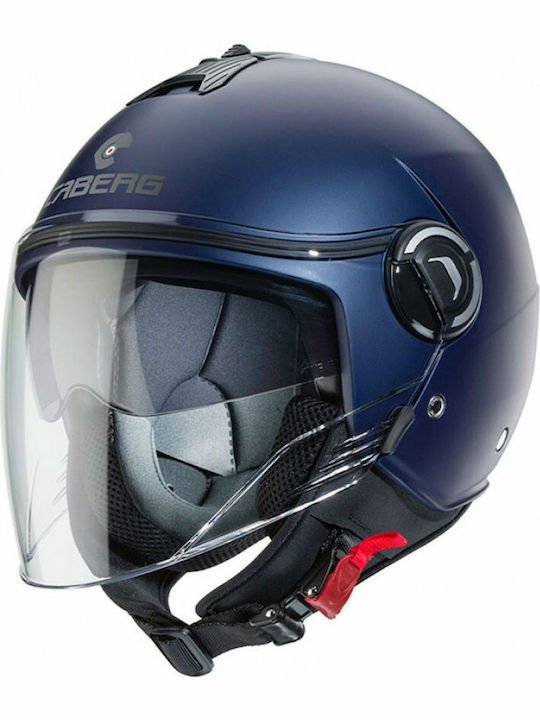 Caberg Riviera V4 Jet Helmet 48 Matt Blue Yama CAB000KRA528