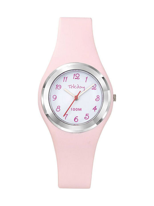 Tekday Kids Analog Watch with Rubber/Plastic Strap Pink