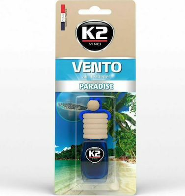 K2 Car Air Freshener Pendand Liquid Vento Paradise 8ml