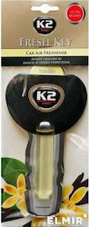 K2 Car Air Freshener Pendand Liquid Fresh Key Vanilla 5ml
