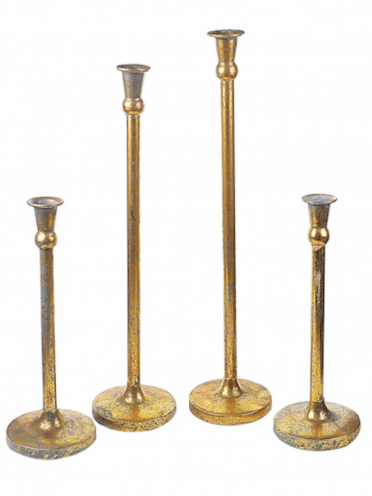 Lalos Lalos Kerzenhalter Aus Aluminium In Gold Farbe 4Stücke