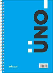 Salko Paper Spiral Notebook Ruled A5 2 Subjects Uno Light Blue 1pcs 7432