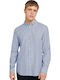 Long-sleeved Shirt Striped Light Blue
