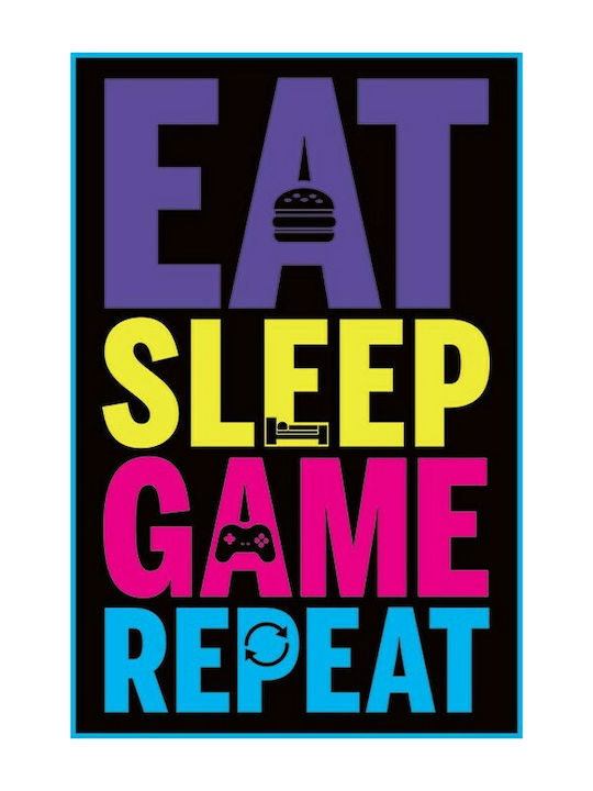 Pyramid International Παιδική Αφίσα Eat, Sleep, Game, Repeat 61x91.5εκ.