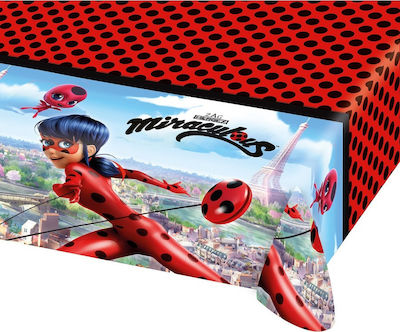 Procos Τăviță de petrecere Plastic Miraculous Ladybug Roșu 180cmx120cm 20477