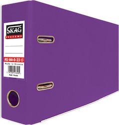 Skag Caiet cu inele 8/22 pentru Hârtie A4 cu 2 Rings Inele Violet Systems P.P