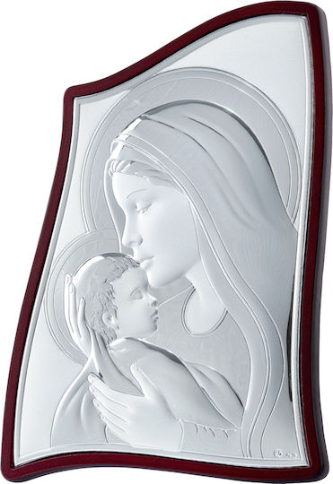 Prince Silvero Saint Icon Virgin Mary Holding The Infant Silver 20x28cm