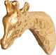 Neonato Metallic Kids Wall Hanger with One Hook Gio Giraffe Golden 5x5x12cm