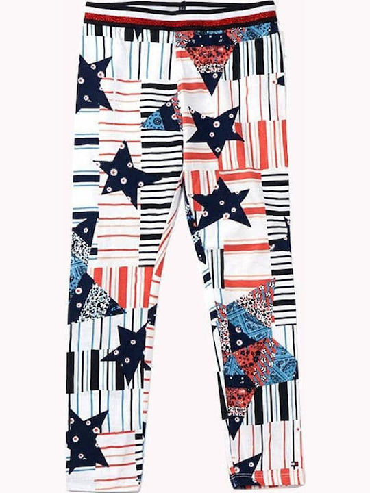 Kids Legging Long White Allover Printed Leggins