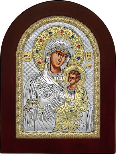 Prince Silvero Icoană Maica Domnului Portărița Argintie 15x21 cm