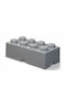 Lego Kids Plastic Toy Storage Box 8-Stud Gray 50x25x17cm