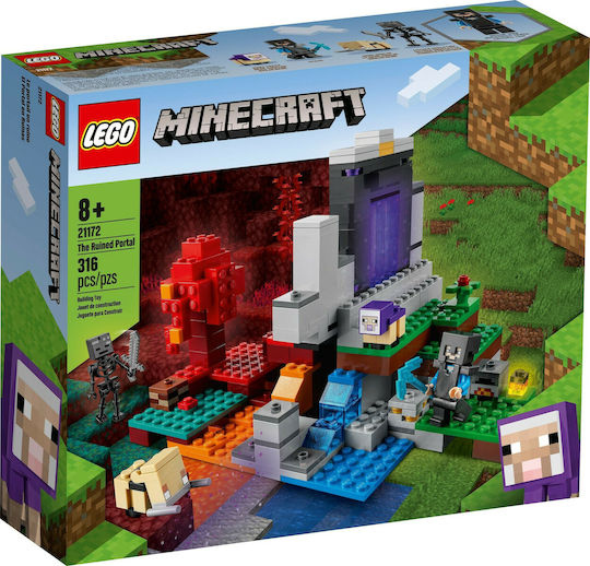 LEGO Minecraft The Ruined Portal pentru 8+ ani Ani 316buc