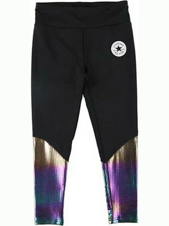 Παιδικό Κολάν Αθλητικό Μακρύ Μαύρο Chuck Patch Shiny Leggings