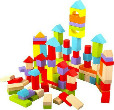 Cube Wooden Castle Δημιουργικό Παιχνίδι for 2+ years 100pcs 5-01-06-03-00001