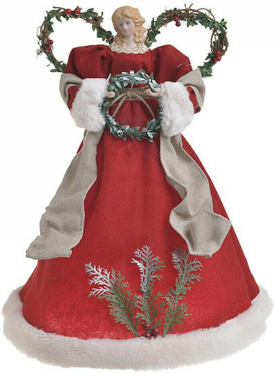 Inart Christmas Plastic Figure Cherub Red Height 46cm