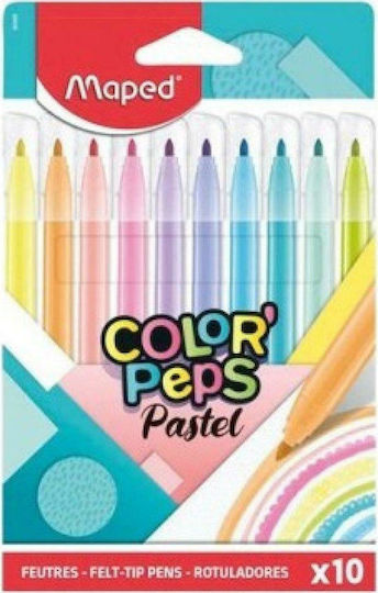 Maped Color'Peps Pastel Markere de Desen 2.8mm Set 10buc