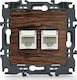 Aca Prime Doppelter RJ11 in Braun Farbe 1000113106