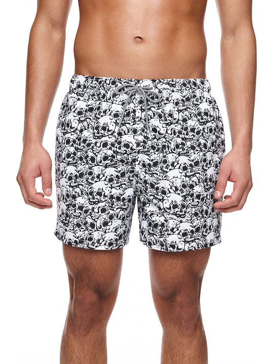 Boardies Men's Swimwear Shorts White with Patterns