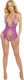 Dreamgirl Sexy Lingerie Set Mesh with Garters Purple
