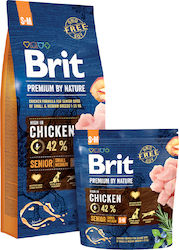 Brit Premium by Nature Senior Small/Medium 15kg Ξηρά Τροφή για Ηλικιωμένους Σκύλους Μικρόσωμων & Μεσαίων Φυλών με Καλαμπόκι και Κοτόπουλο