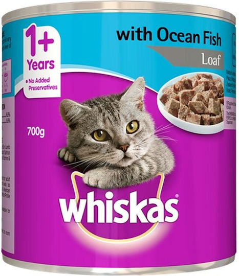 Whiskas Dose Nassfutter für Erwachsene Katzen in Dose mit Fisch 400gr