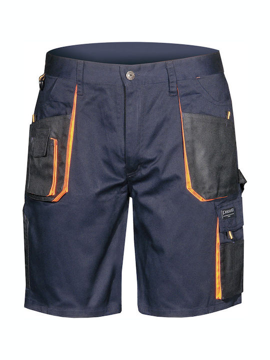 Fageo Работни шорти Къси работни панталони синьо/оранжево Син 061