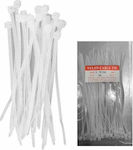 Pack of 50pcs White Plastic Cable Ties 150x27mm 116790