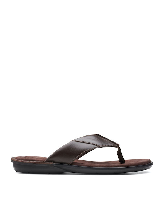 Clarks Ellison Easy Men's Leather Sandals Brown