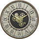 Atmosphera Stella Wall Clock Metallic Gold Ø57cm