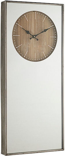 Bizzotto Ticking Wall Clock Metallic Silver 35x80cm