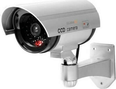 Dummy Surveillance Bullet Camera Silver