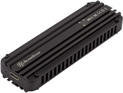 Silverstone MS12 Hard Drive Case M.2 PCI-Express with connection USB 3.2 Type-C in Schwarz color SST-MS12