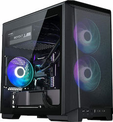 Phanteks Eclipse P200A D-RGB Gaming Mini Tower Κουτί Υπολογιστή με Πλαϊνό Παράθυρο Μαύρο