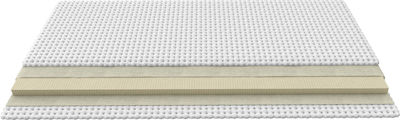 Greco Strom Double Latex Mattress Topper Latex Comfort Plus with Removable Cover & Elastic Straps 140x190x5cm