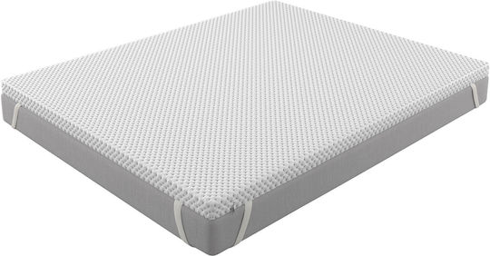 Greco Strom Ανώστρωμα Viscoool Ημίδιπλο Memory Foam με Αποσπώμενο Κάλυμμα & Λάστιχα Εφαρμογής 130x190x5εκ.