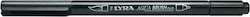 Lyra Aqua Brush Duo Μαρκαδόρος Σχεδίου Μαύρος 4mm