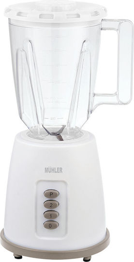 Muhler Μπλέντερ με Πλαστική Κανάτα 1.5 lt 500W Γκρι MB-155