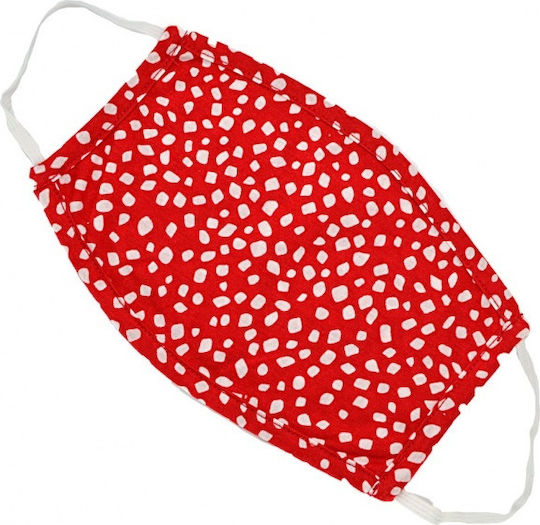 Digas Fabric Mask Reusable Protective Mask Fabric Red 23047-24 1pcs