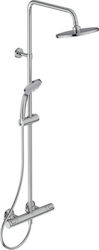 Ideal Standard Ceratherm T25 Shower Column with Mixer 111.7cm Silver